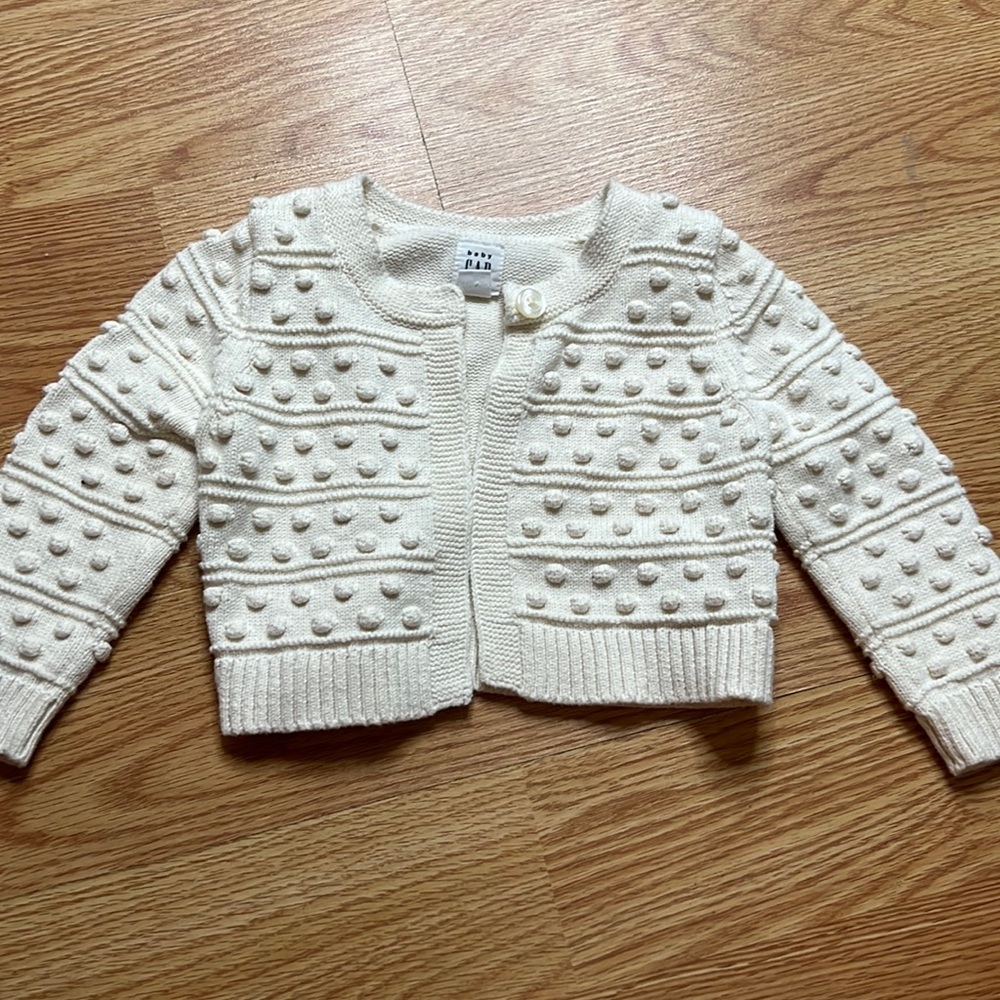 Polka Dot Cardigan Cream